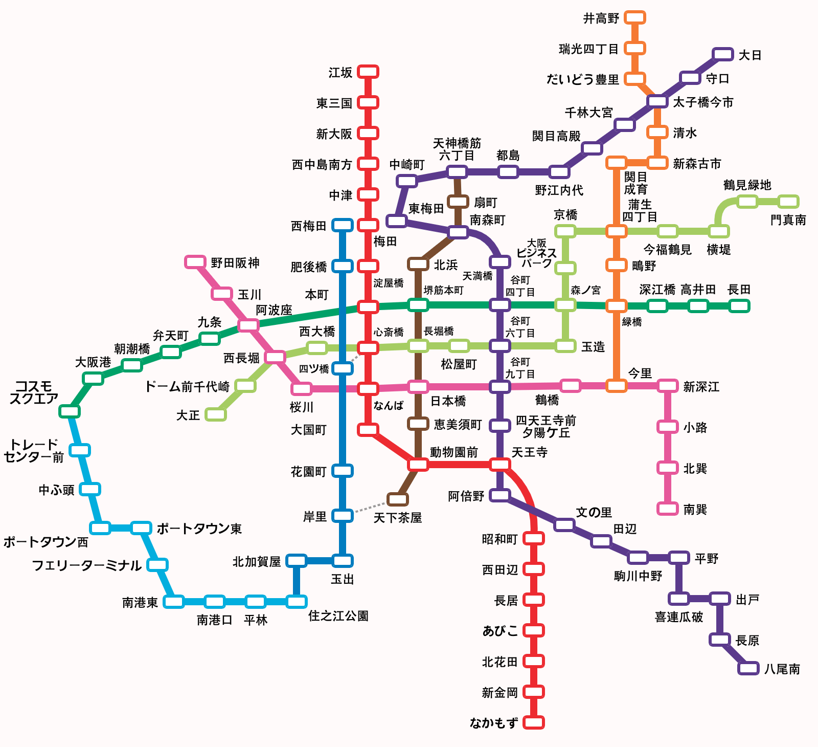 Osaka Metro Route Map Price Time Fare